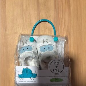 White and Gray Baby Walker Shoes